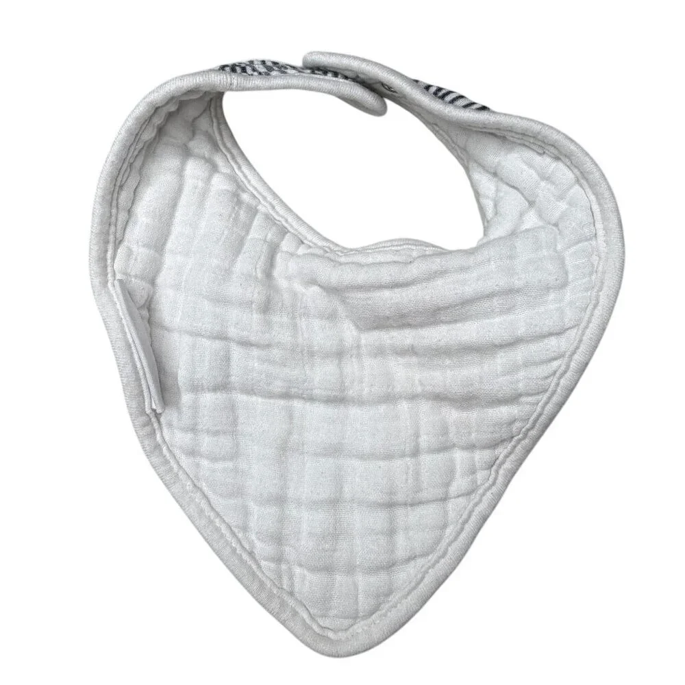 Pottery Barn Kids Muslin Baby Bibs Nautical Blue White Whale